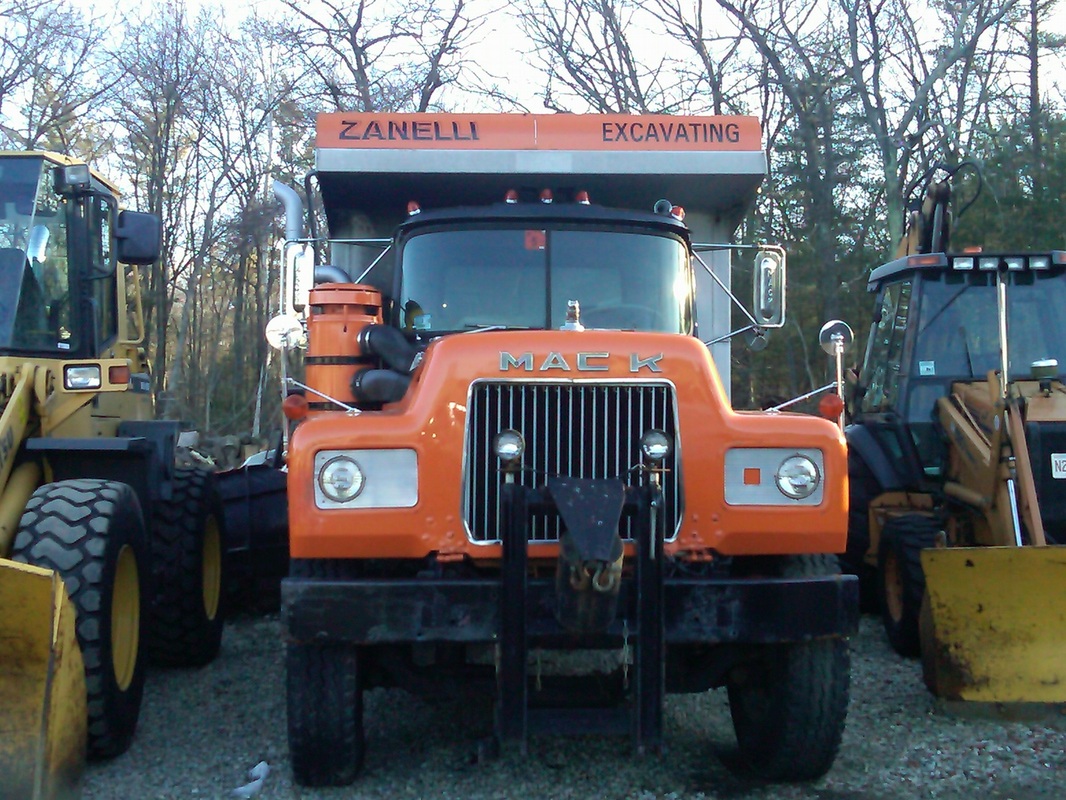 Heavy equipment supporting a utility project